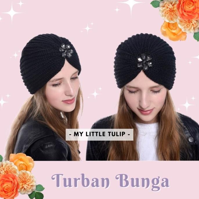 Turban Wanita / Turban Instant / Headband Bandana Rajut Wanita Tebal