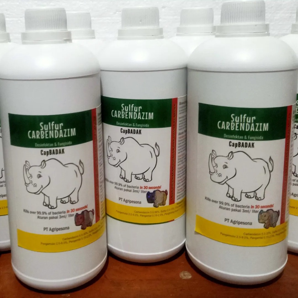 Desinfektan Cap Badak 1 liter / Sulfur Carbendazim / Fungisida / Anti Jamur / Pertanian dan Peternakan