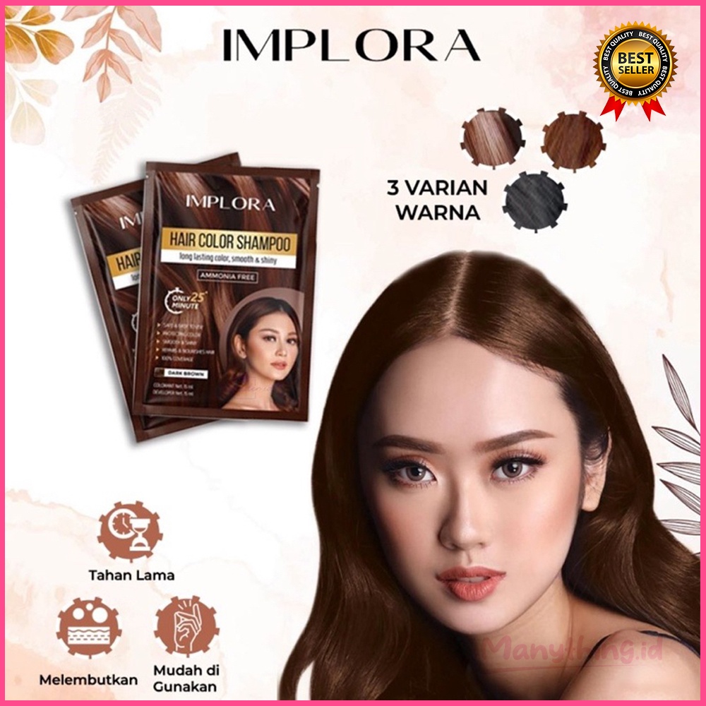 [BPOM] Implora Hair Color Shampoo 30ml Sachet - Pewarna Rambut Shampoo Original