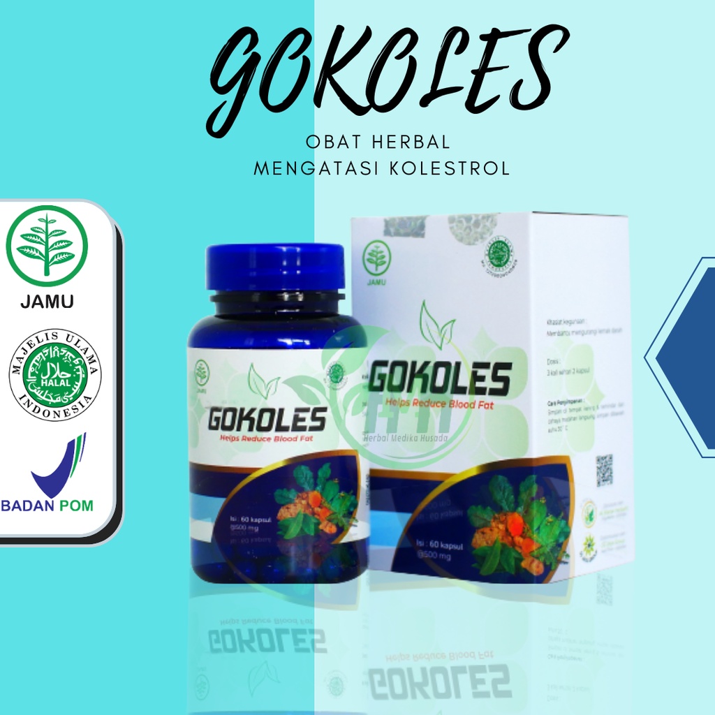 GOKOLES | JAMU | OBAT HERBAL | KOLESTROL | HALAL MUI | BPOM | 100% ASLI