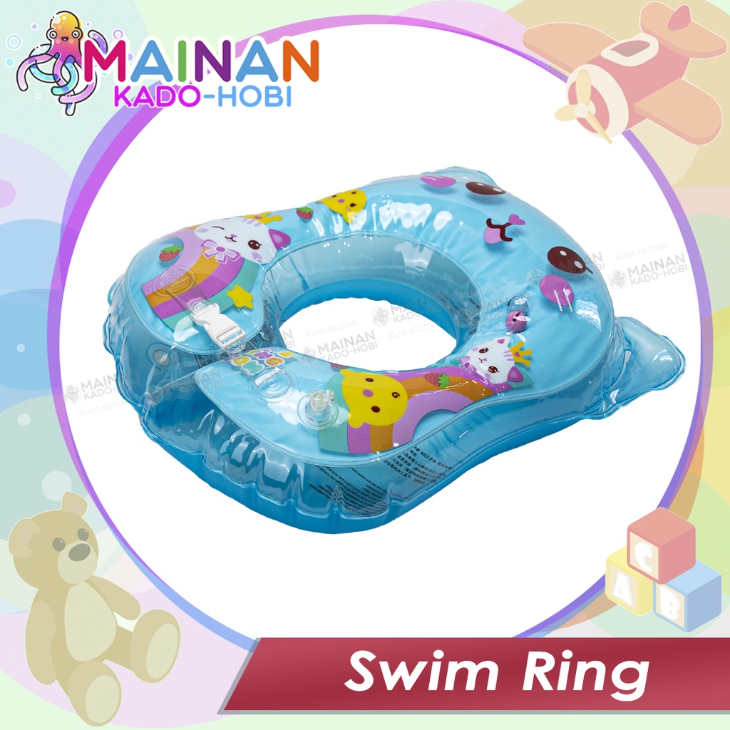 SWIM SPLIT RING BAN PELAMPUNG RENANG KARET ANAK KARAKTER ANIMAL LUCU