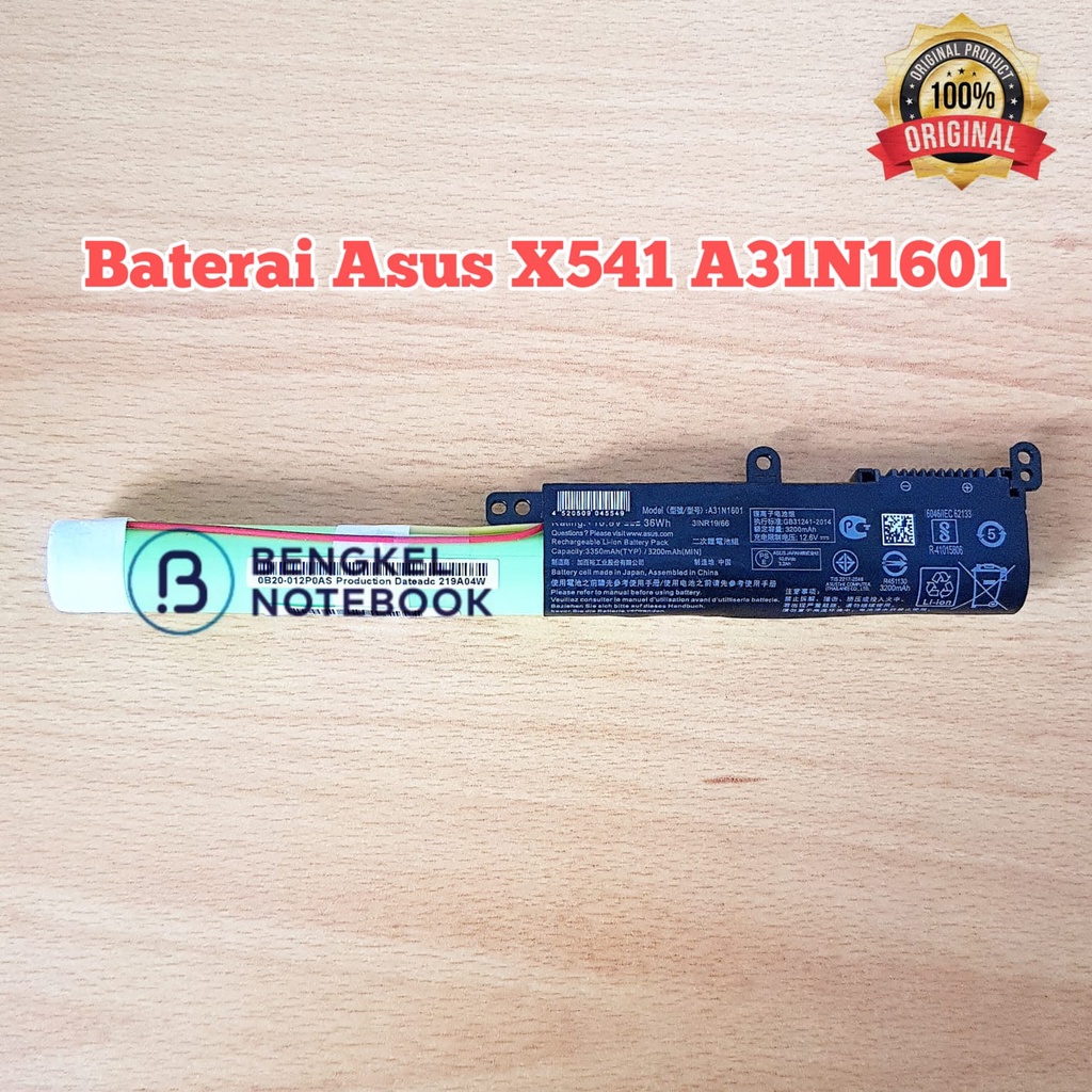 Baterai Asus X541U X541SA X541SC X541 X541S X541UA X541UV A31N1601 Original