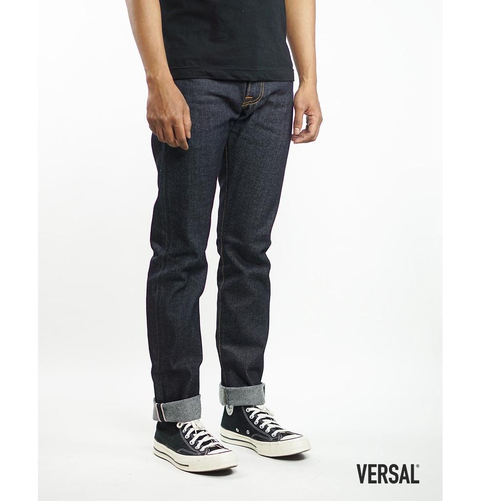 MURAH Versal - (Ready Stock) Morfem 13oz Black Indigo Denim Selvedge Accent