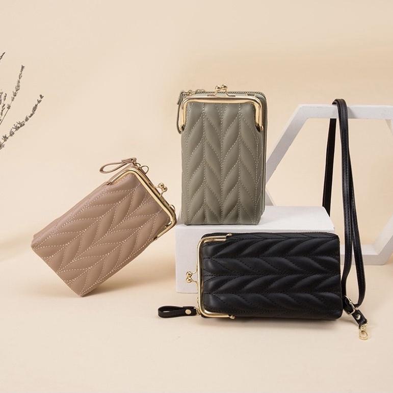 PALING LARIS Tas Selempang Kulit Wanita Dompet Hp Cewek Tas Multifungsi Mini Bag C268