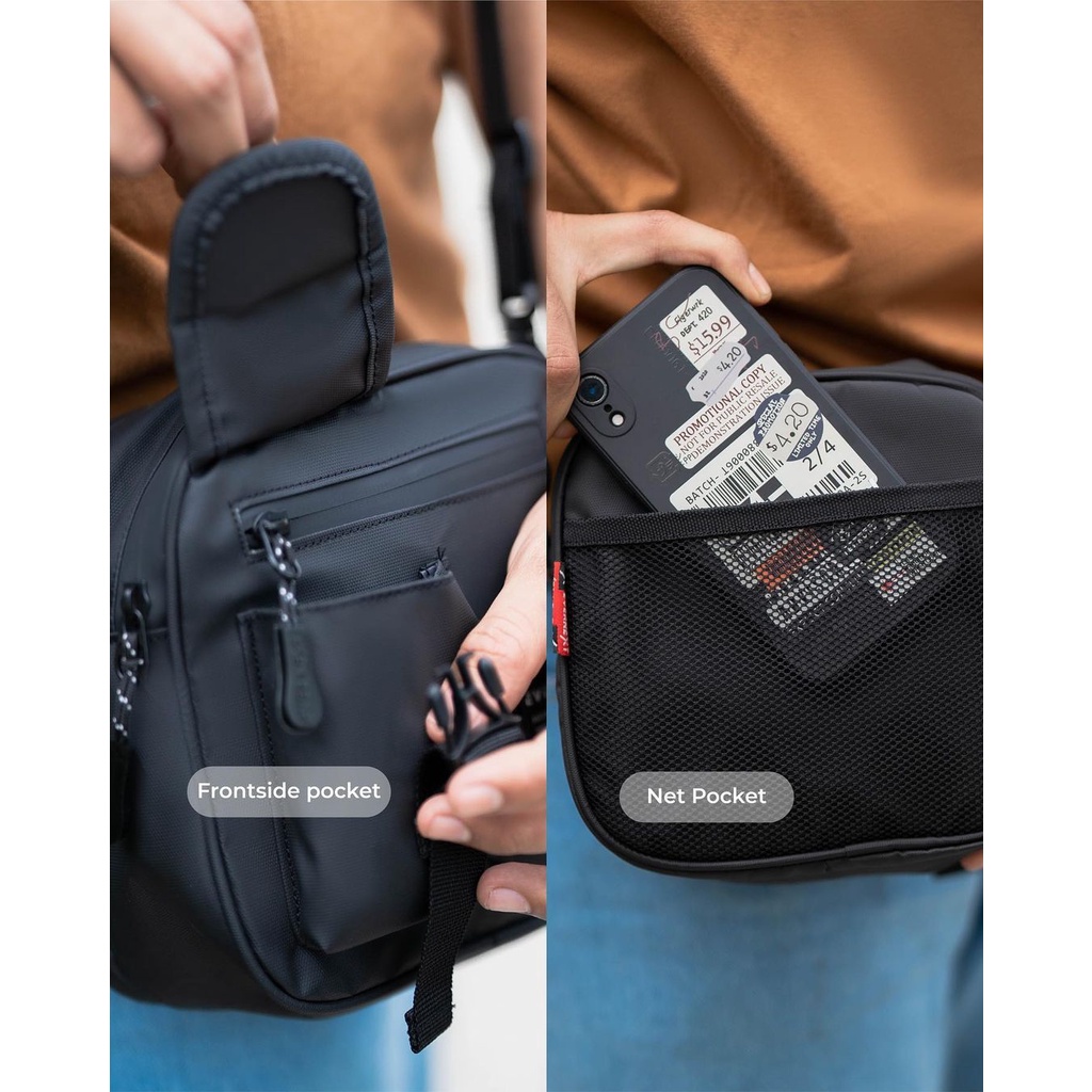 Sling Bag Pria Waterproof Tas Selempang Keren Pria Wania Anti Air Outdoor Traveling Terbaru Model Trendi Modern