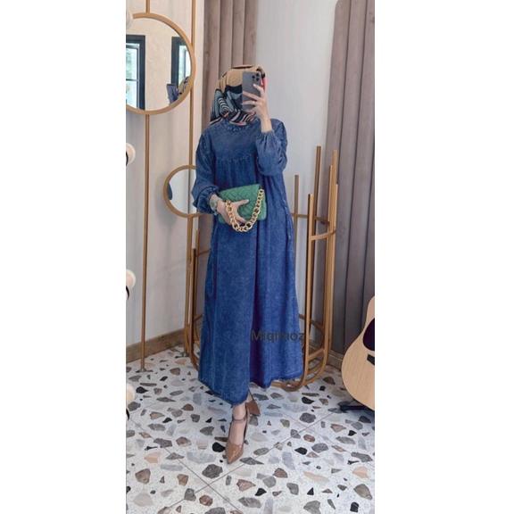 REKOMENDASI midi jeans terbaru / midi dress jeans terlaris / midi jeans couple anak 1-13 tahun