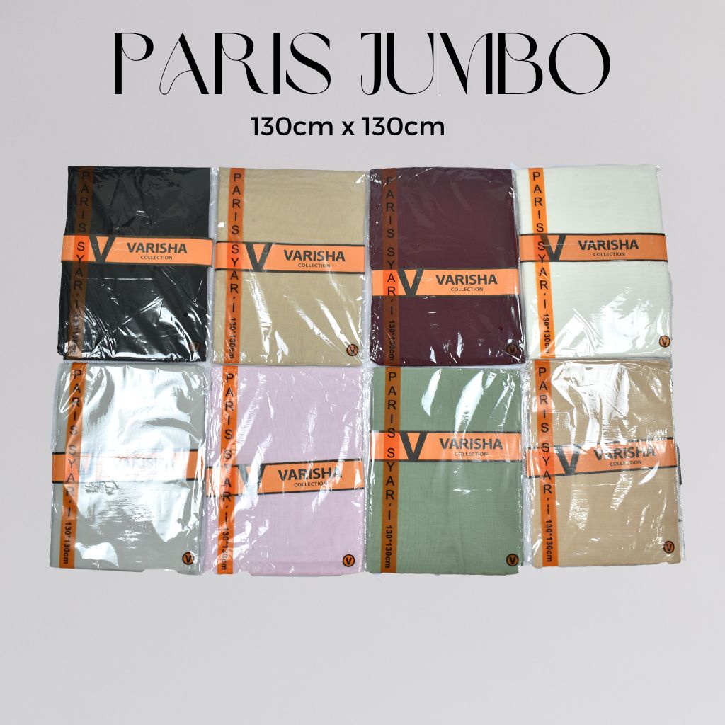 Kerudung Paris Segiempat Jumbo/Paris Polos Varisha Jumbo 130x130