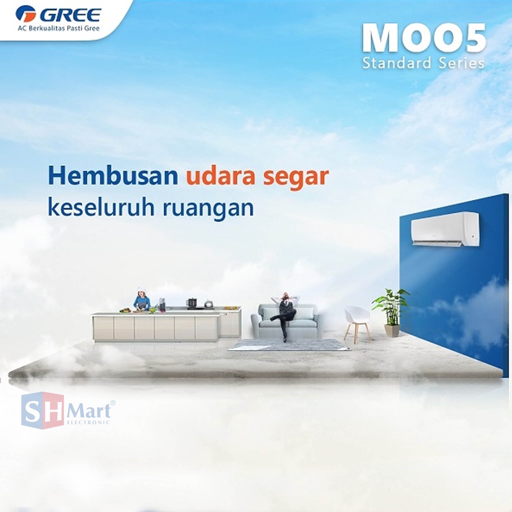 AC GREE 2,5  PK GWC-24MOO5S STANDARD R32 UNIT ONLY GARANSI RESMI (MEDAN)