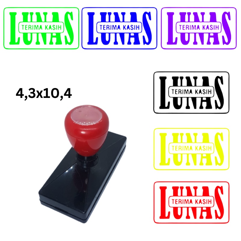 

Stample Flash / Stempel Otomatis LUNAS TERIMA KASIH / Cap LUNAS TERIMA KASIH Warna Bebas Pilih 4.3x10.4