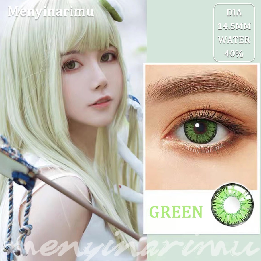 (COD)Menyinarimu gray blue softlens lensa mata penuh gaya dan cantik softlens grey/brown warna lensa kontak soflen14.5 MM 2022 new DUBAI Import Premium big eye Exoticon softlen