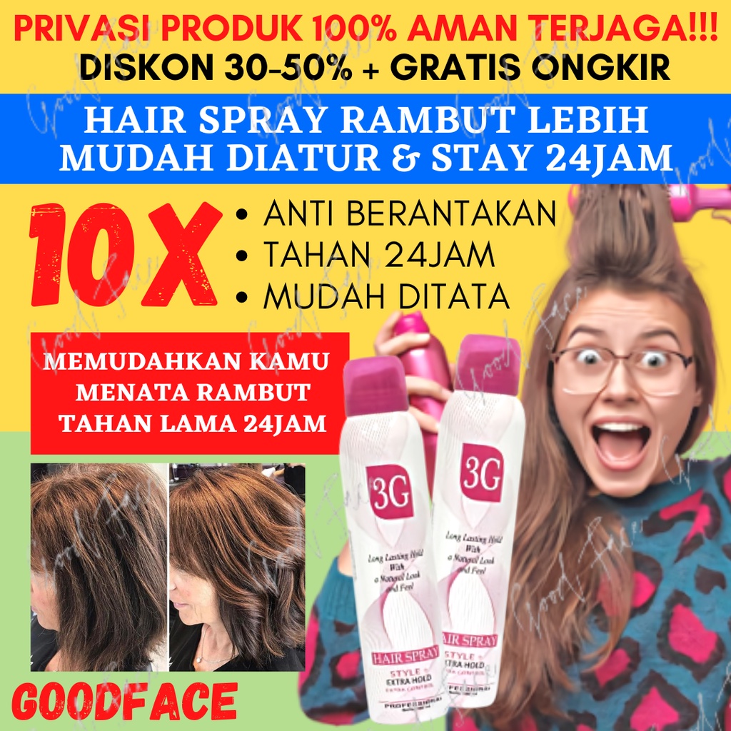 HAIR SPRAY 3G EXTRA HOLD EXTRA STRONG 180ML HAIRSPRAY AEOROSOL 180ML