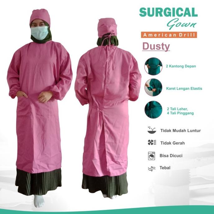 DISKON APD Gown Medis American Drill Hazmat Gown APD Surgical Baju APD Gown MURAH