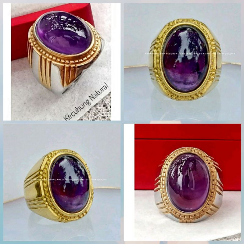 CINCIN BATU NATURAL KECUBUNG BRAZIL SERAT ES HQ (GARANSI ORI)