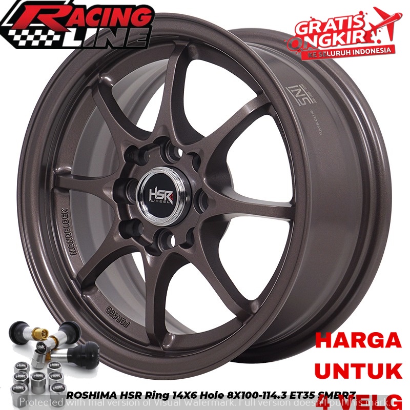 Velg Racing Ring 14 Untuk Mobil Brio Calya Agya Xenia Avanza dll Ring 14 Hsr Hiroshima R 14 Lebar 6