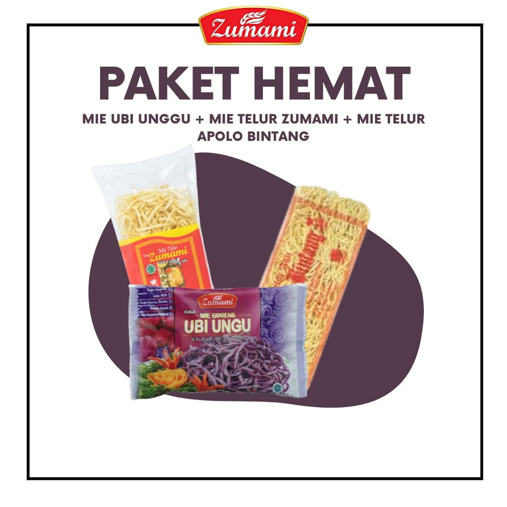 

PAKET HEMAT ZUMAMI / MIE GORENG UBI UNGGU / MIE TELUR APOLLO BINTANG / MIE TELUR ZUMAMI / MIE / MIE GORENG / SAYUR / MIE TELUR / PAKET HEMAT