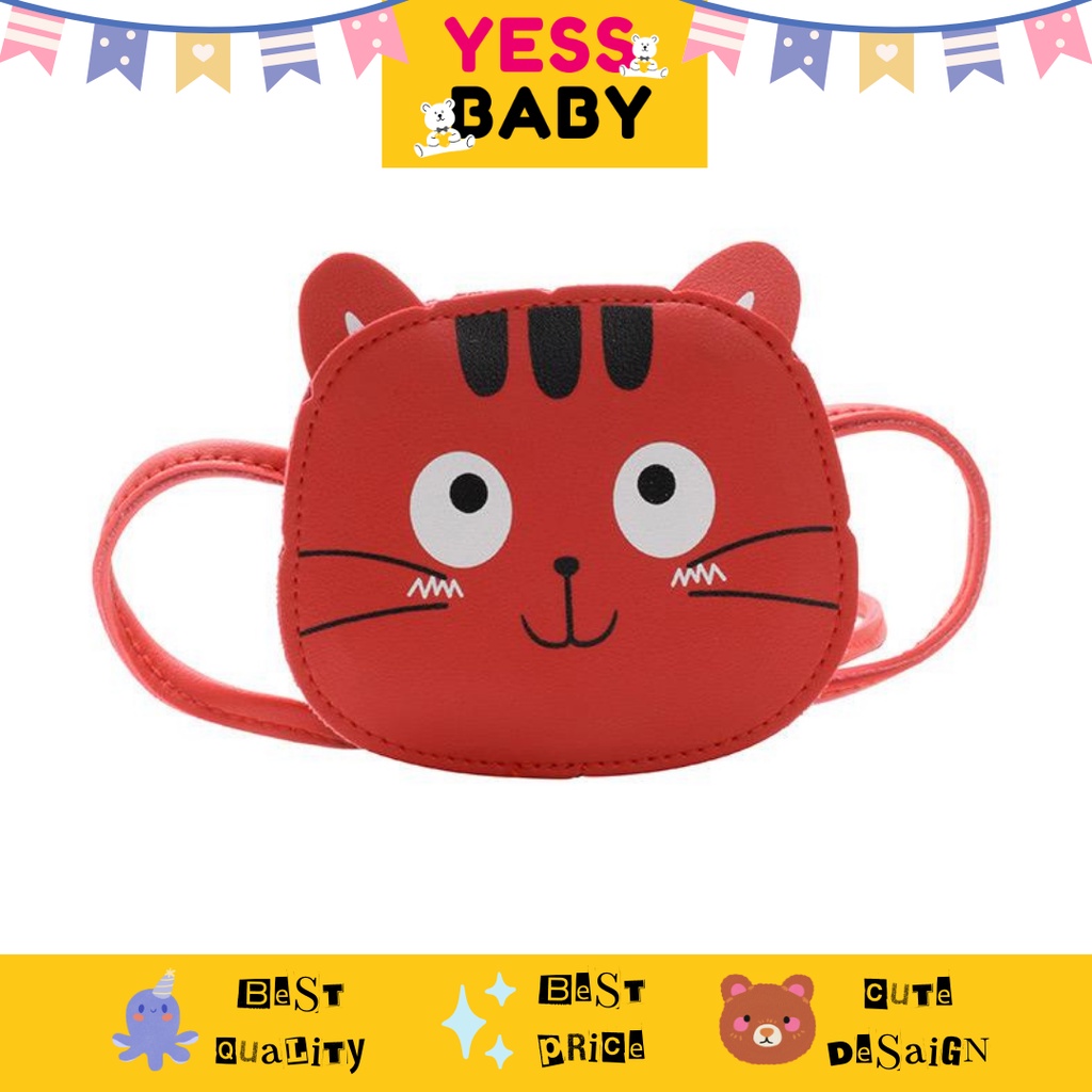 YESSBABY CATHY RED  Tas anak Small and cute cartoon pattern single shoulder/children's leisure bag