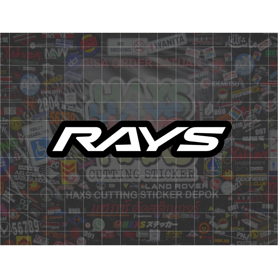 Cutting Sticker Rays Ukuran 10 Cm Untuk Motor Mobil