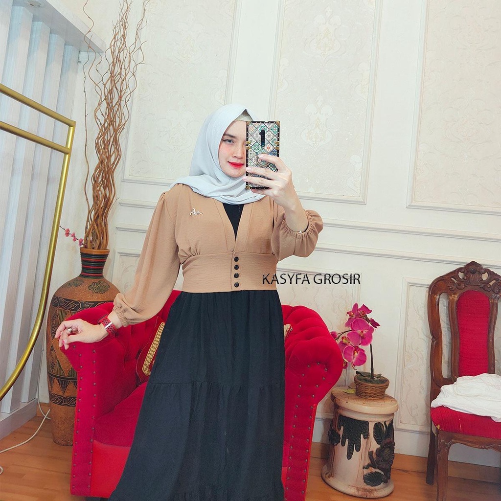 MAURIN TOP BLOUSE // BIANCA SEMI OUTER CRINCLE