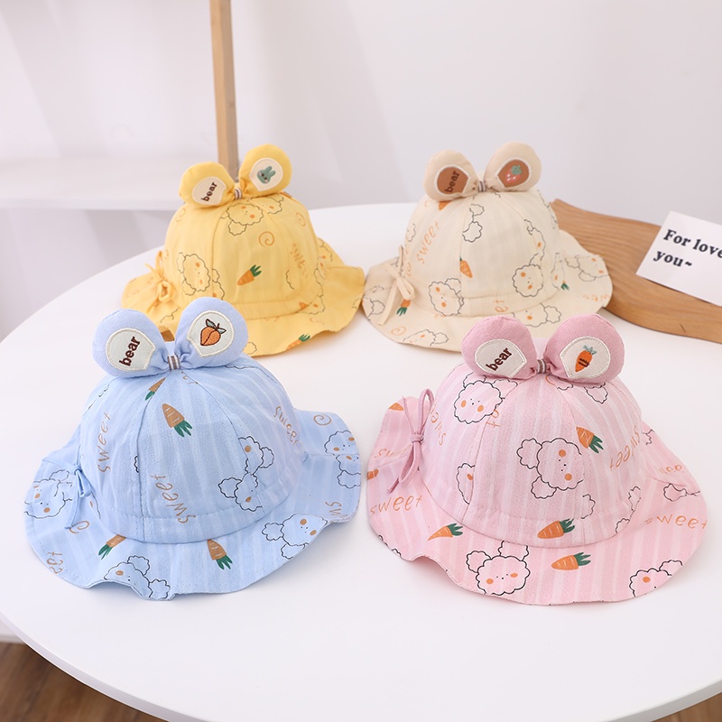 8-20 bulan Topi Bucket Import Anak Model Sweet Bear Carrot