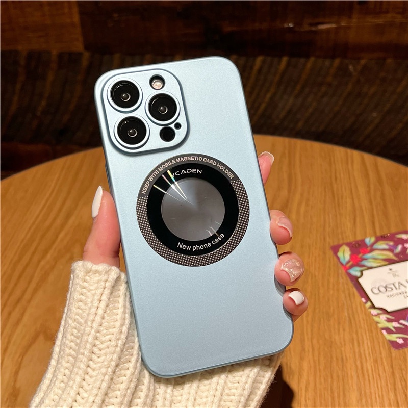 Mewah Kamera Perlindungan Lensa Cincin Magnetik case iPhone 14 Pro Max Plus case iPhone 13 12 Pro Max HD Bocor logo Logam Nirkabel Pengisian Penuh Tertutup shockproof protection case