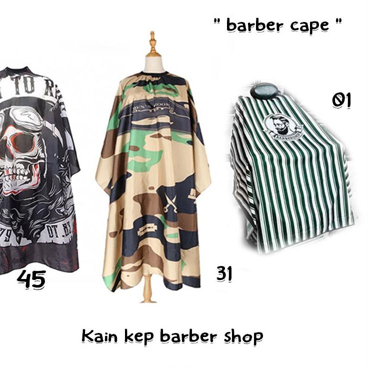 ☎ Kain kep cukur rambut / kain kep / penutup potong rambut barbercape ➺