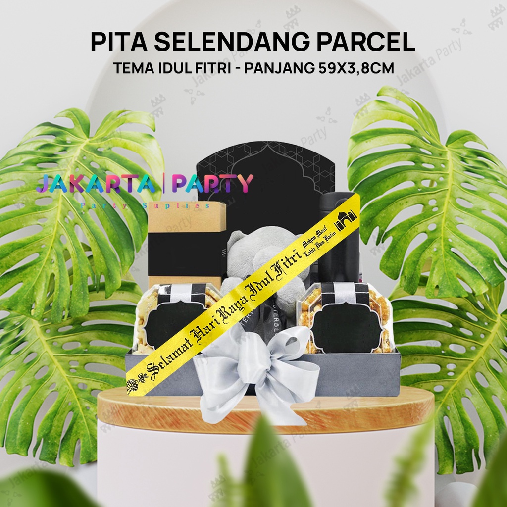 Pita Parcel Selamat Hari Raya Idul Fitri Kuning / Pita Lebaran / Pita Idul Fitri