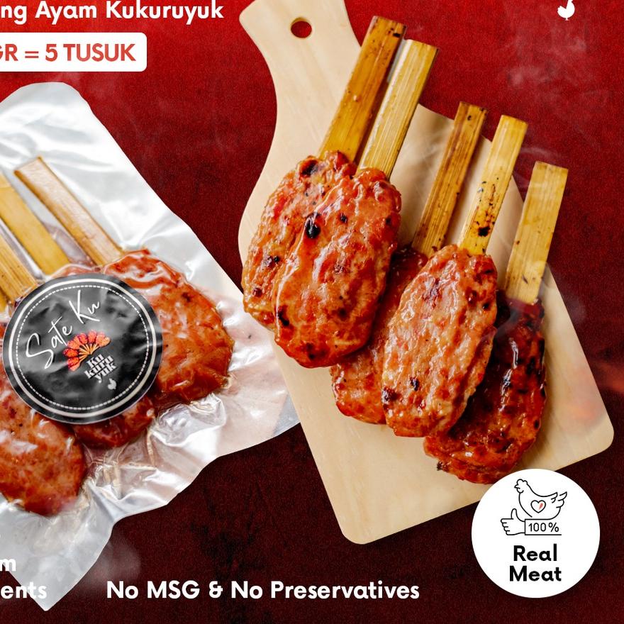 

✵ Dendeng Ayam Kukuruyuk - Sateku Kukuruyuk 1 Pax Isi 5 Tusuk Sate 200gr ♥