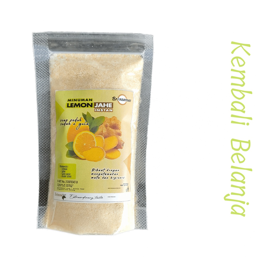 Minuman Lemon Jahe Instan 100 Gram/ Bubuk Lemon Jahe/ Minuman Herbal Lemon Jahe/ JSR Lemon Jahe