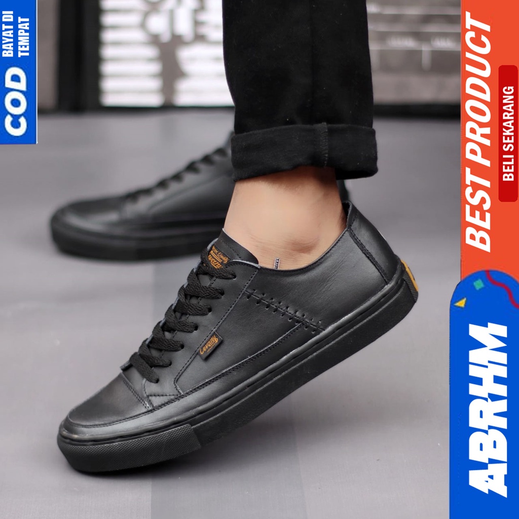 ABRHM X DANTE Sepatu Casual Sneakers Kasual Polos Ori Pria Cowok kulit Asli Sepatu Kasual Sneaker Santai Kuliah Kerja Kondangan Gaya Keren kekinian Original