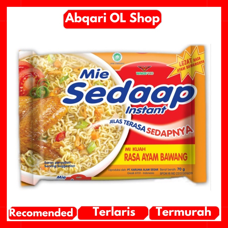

Sedaap Mie Instan Kuah Rasa Ayam Bawang 70gr Satuan