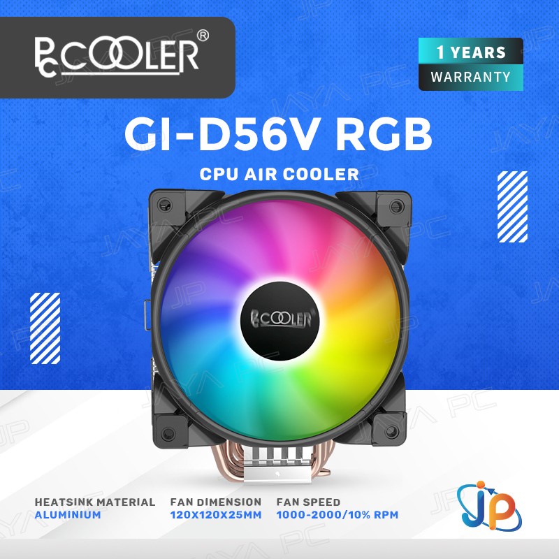PCCOOLER GI-D56V HALO RGB - Tower CPU Air Cooler Fan