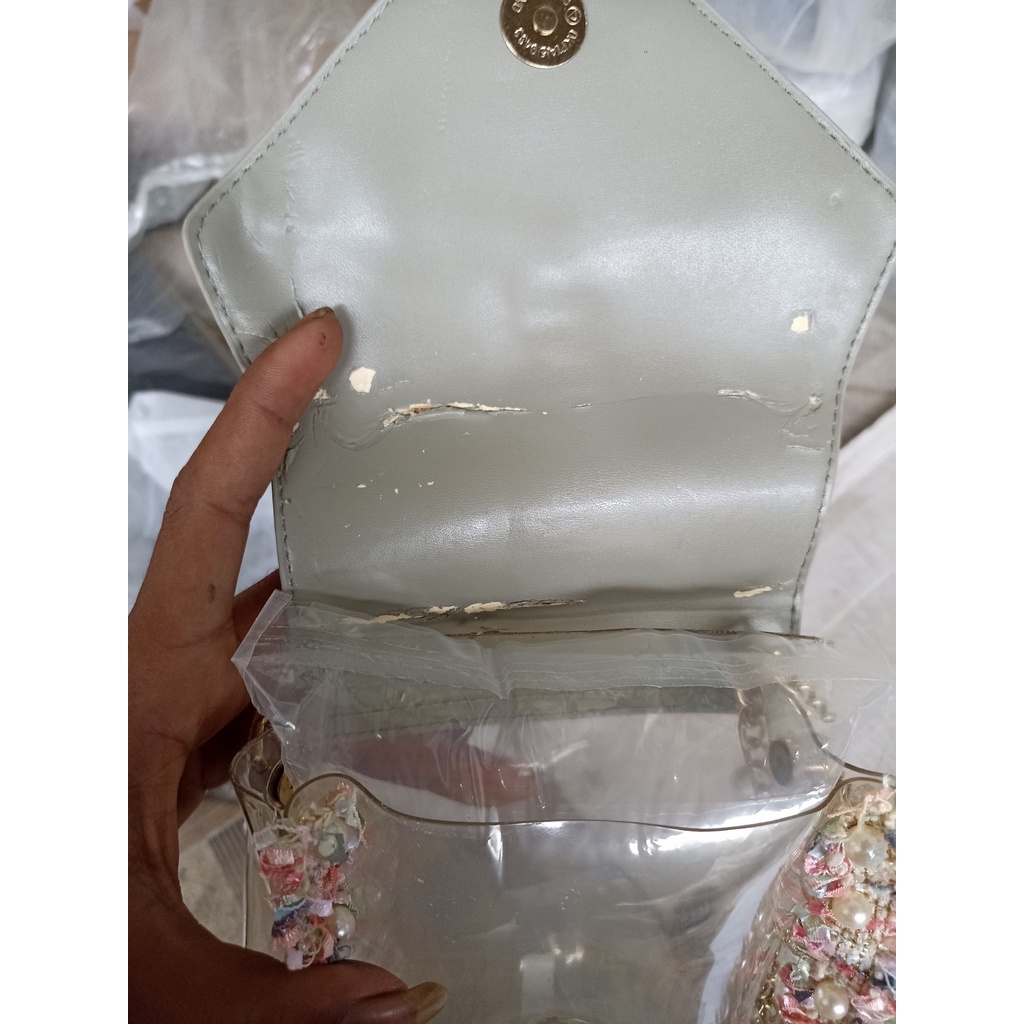 REJECT TERKELUPAS ; JAHITAN BUNGA LEPAS 8680 TAS WANITA IMPORT SLEMPANG HANDBAG [1KG 3PC] PERFECT CORNER