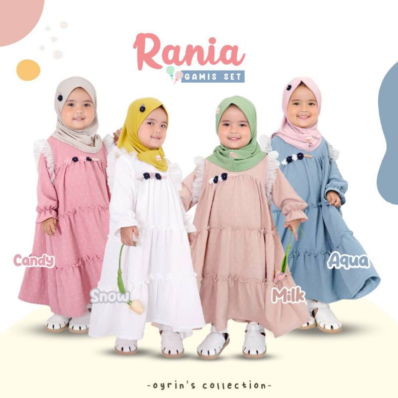 Gamis Set Anak Oyrins Rania Dress 0-6 Tahun