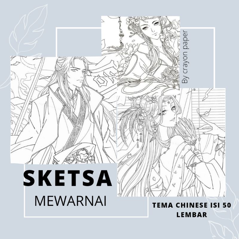 

Sketsa Mewarnai Chinese Girls - Isi 50 Lembar Kertas A4 80 Gsm - Manfaat Untuk Meningkatkan Mood - Penghilang Stres Dan Suntuk