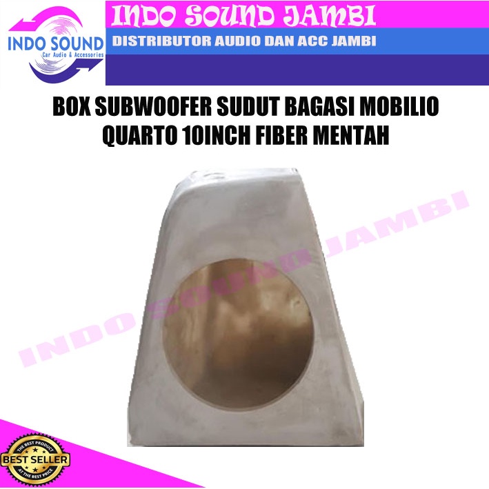BOX SUBWOOFER SUDUT BAGASI MOBILIO 18 lITER 10INC QUARTO BAHAN FIBER MENTAH