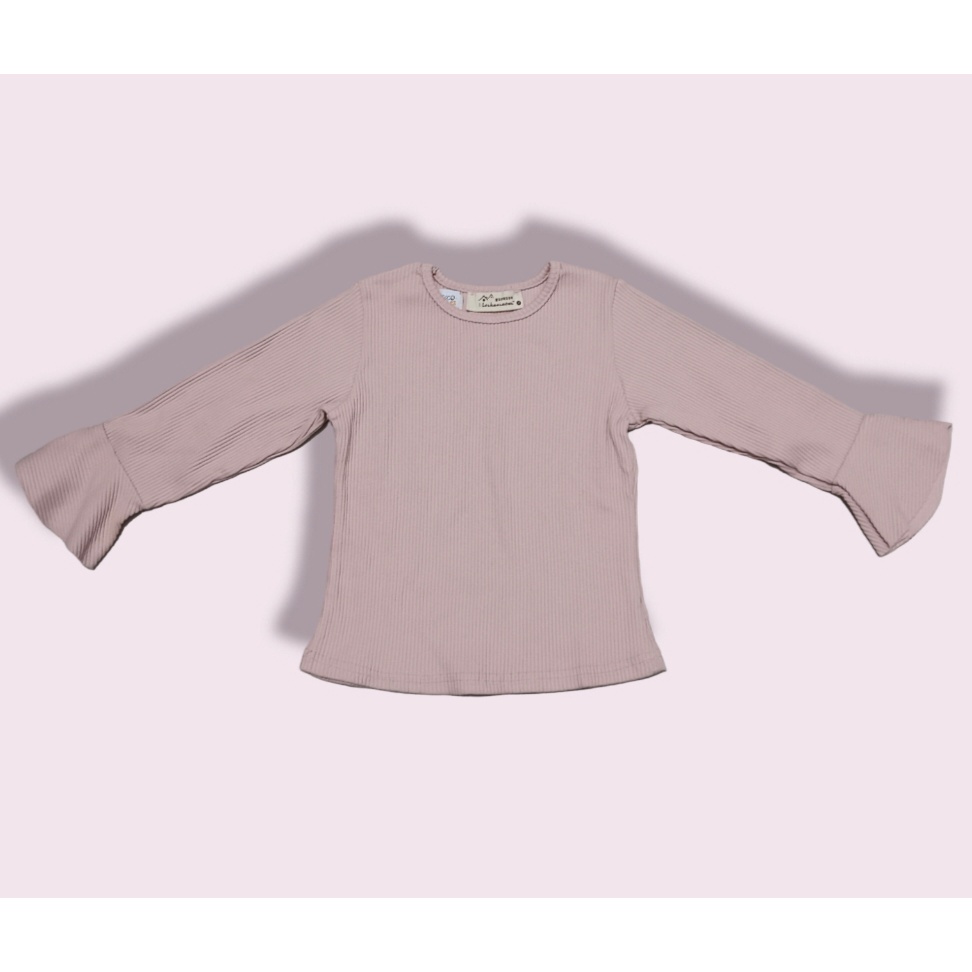 BAJU ANAK PEREMPUAN PINK POLOS TANGAN PANJANG