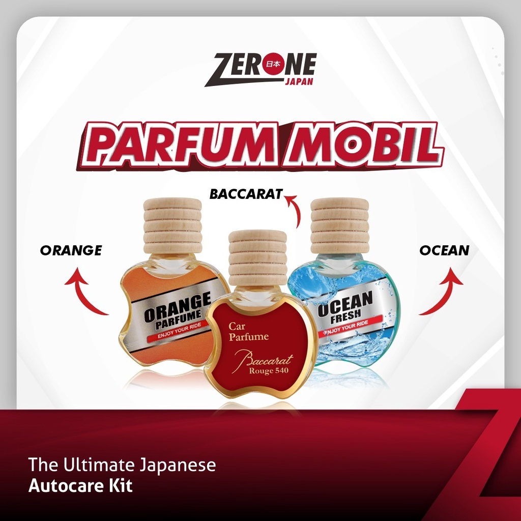 Parfum Botol Kaca Aroma Kopi Lemon Ocean Fresh Orange - Zerone Japan Original Pengharum Pewangi Ruangan Mobil