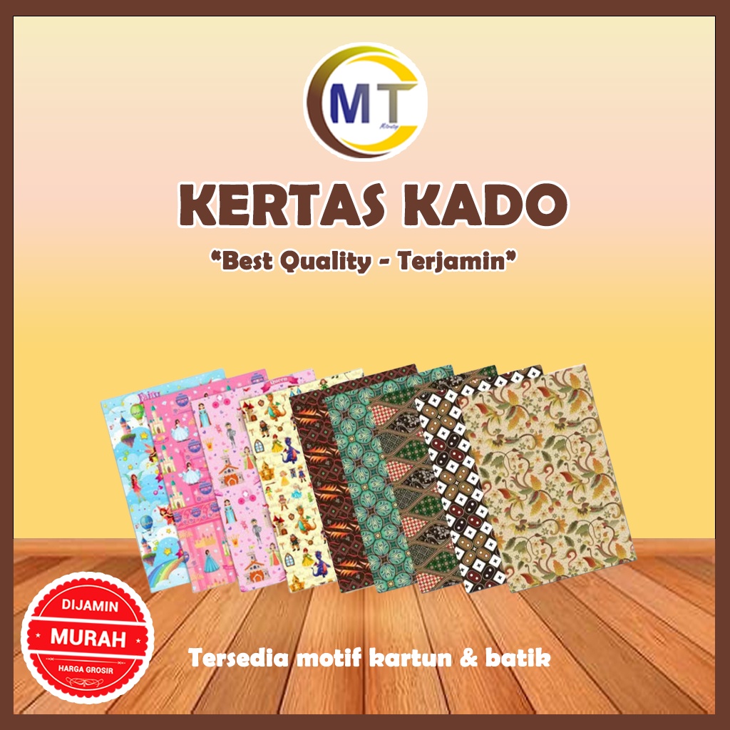 

Kertas Kado KIKY Motif Batik isi 25 lembar dan Motif Kartun isi 50 lembar