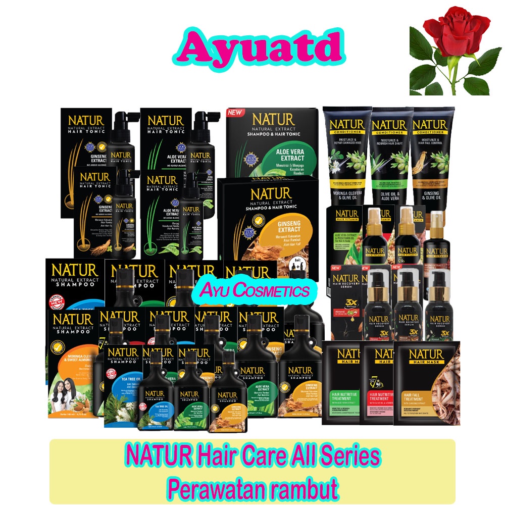 Natur Hair Care All series perawatan rambut Shampo/Conditioner/Hair Vitamin/Hair Tonic/Hair mask/Hair Recovery serum