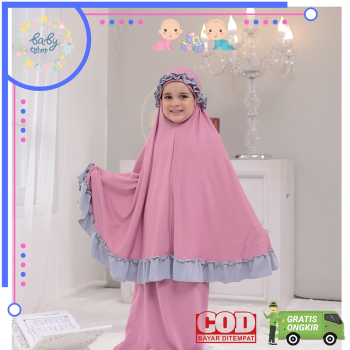 MUKENA ANAK POLOS BALITA MUKENAH SPANDEK ADEM MURAH