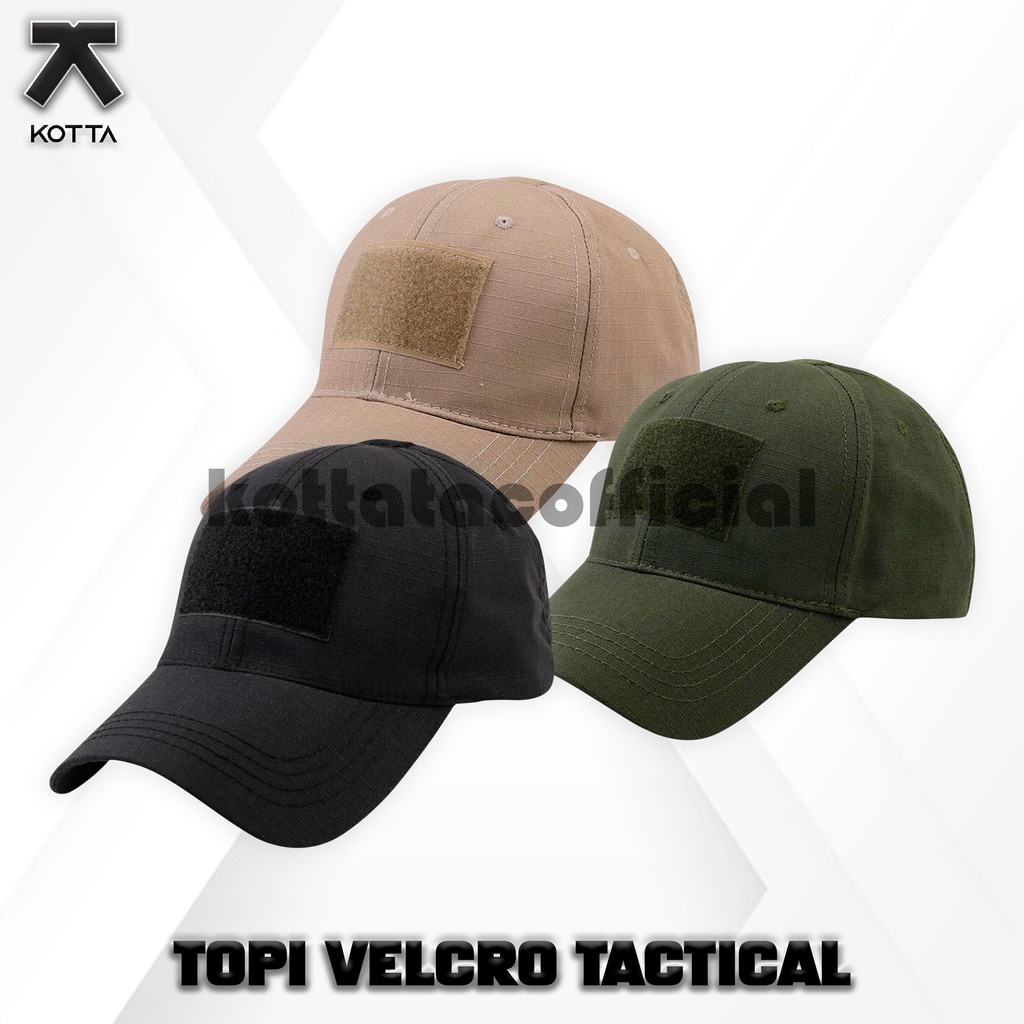 TOPI TACTICAL BISBOL BASEBALL VELCRO POLOS UNISEX PRIA WANITA