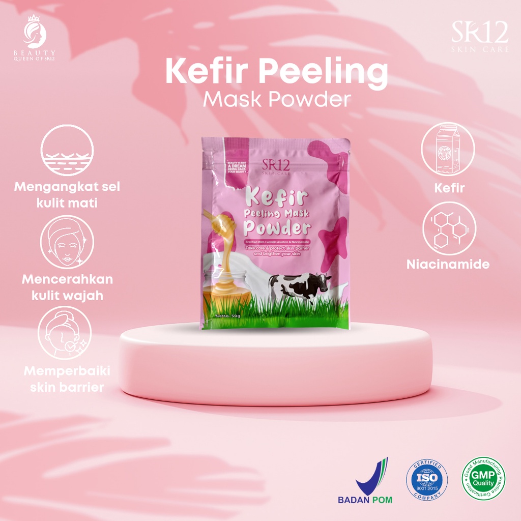 Kefir Peeling Mask Powder Masker Wajah Bubuk Peeling Mask Masker Kefir Masker Wajah Peel Off Masker Muka Glowing Masker Muka Mencerahkan Wajah