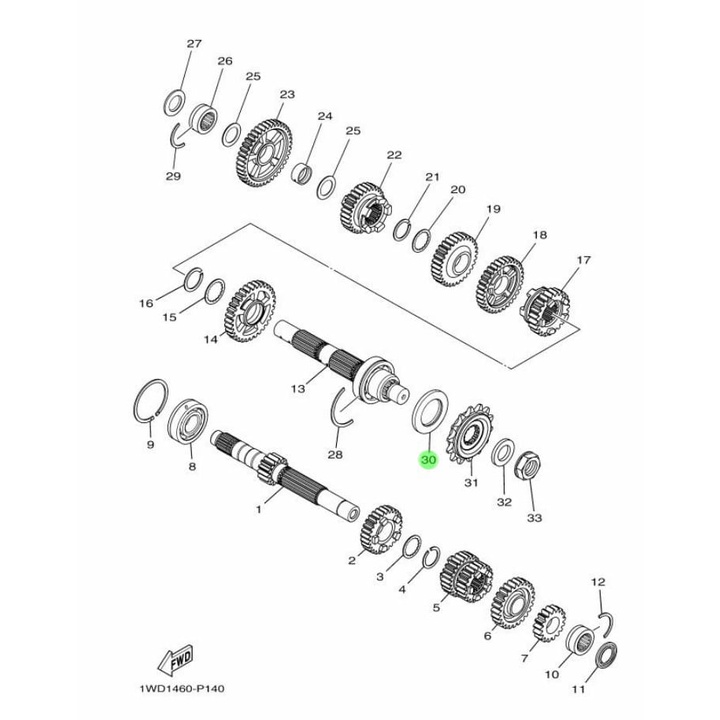 SEAL SIL GEAR GIR DEPAN R25 R 25 ASLI ORI YAMAHA 93102 35808