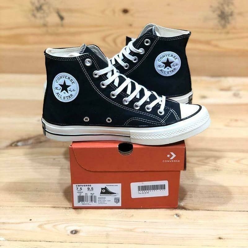 [BISA COD] SEPATU CONVERSE 70'S HIGH BLACKWHITE PREMIUM