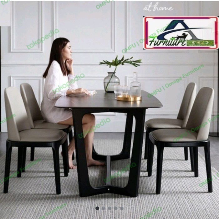 OM1 Dining set meja makan kursi makan minimalis, sofa, rotan, marble