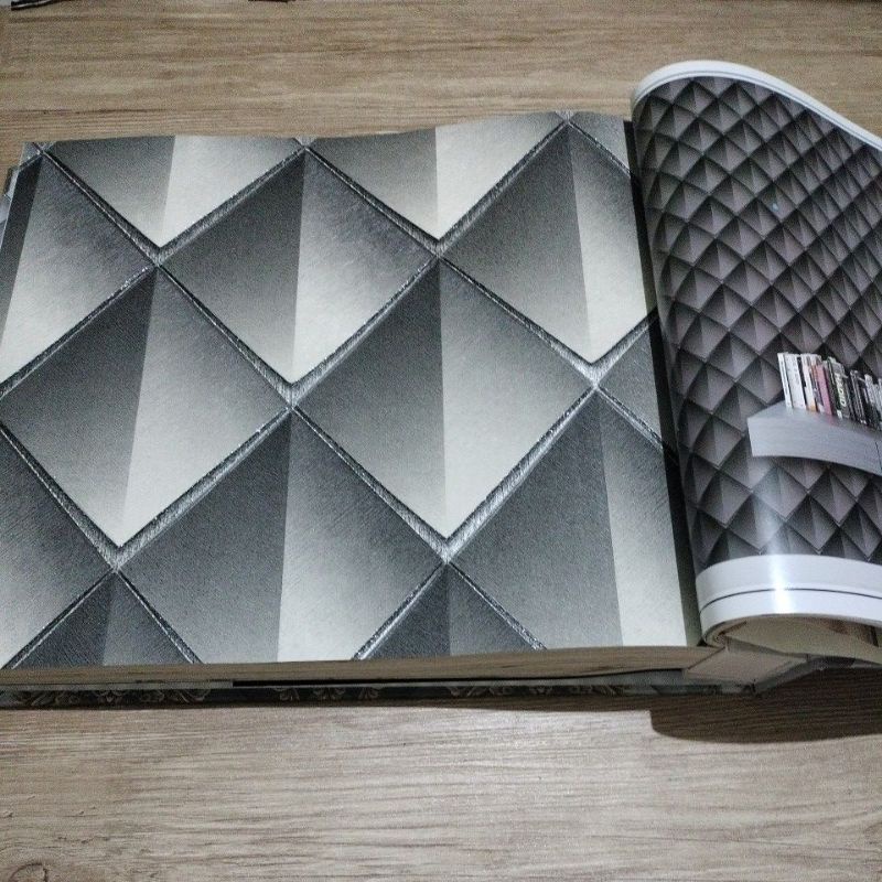 wallpaper dinding 3d geometris List Gold Shining