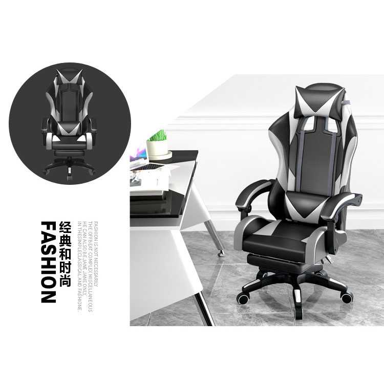 (BISA COD) FTIHSHP CHAHO Kursi Gaming Ergonomic Chair Lumbar Support with Footrest - CH808