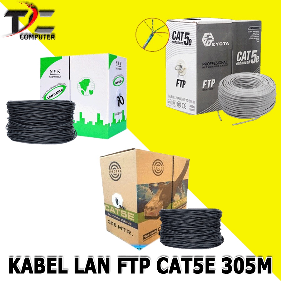 Kabel FTP CAT 5 outdoor 305 meter / NYK Kabel LAN outdoor Cat 5 FTP