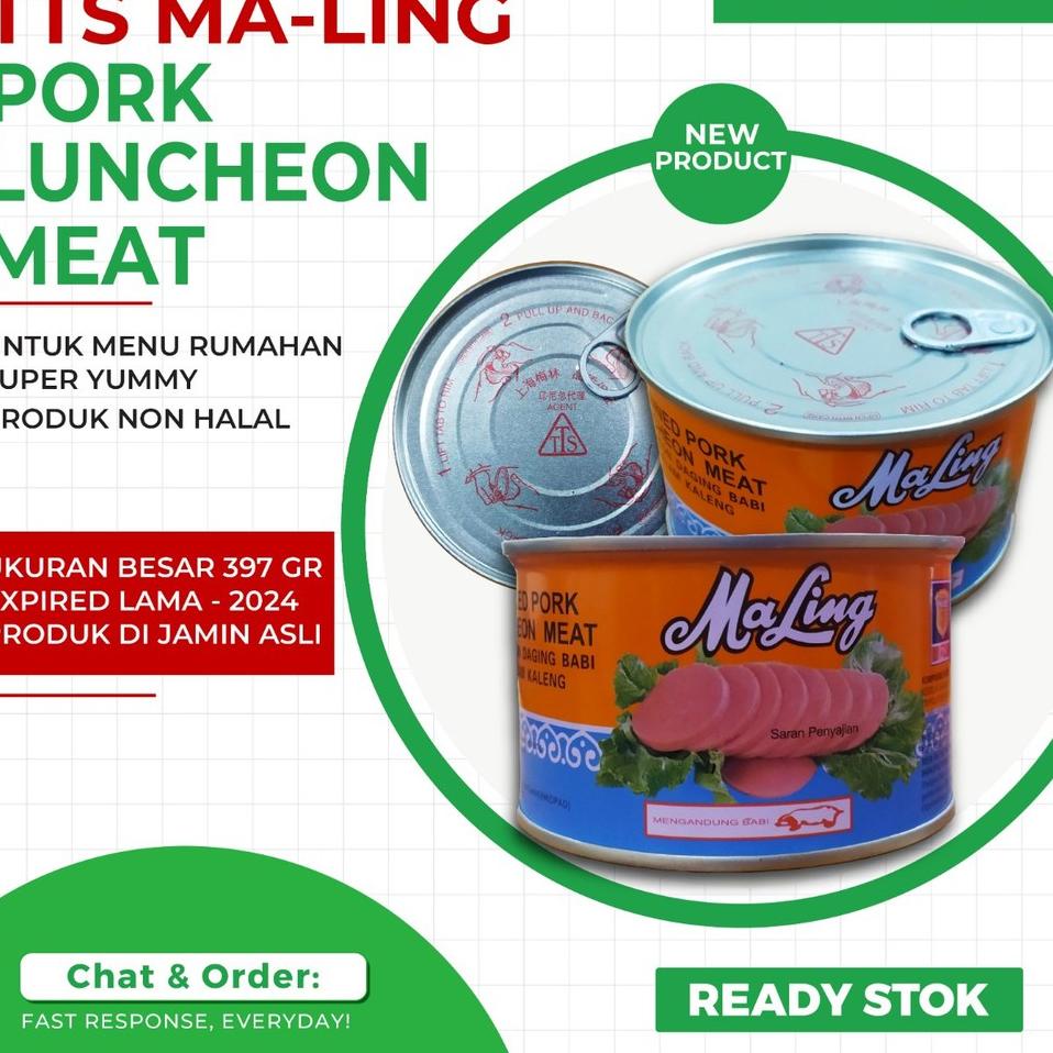 

♀ MALING TTS 397 GRAM / MA LING CANNED PORK - NON HALAL ℮