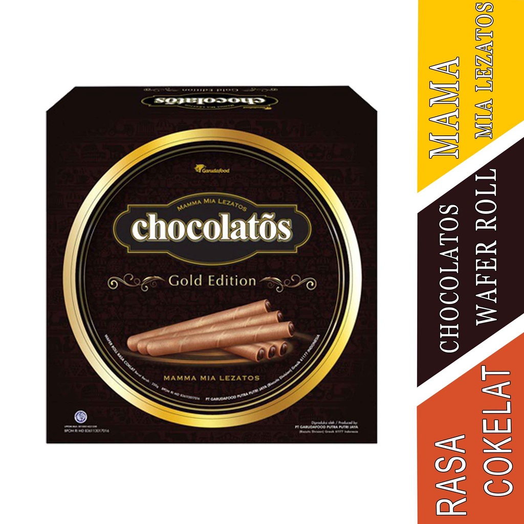 

Wafer Roll- Chocolatos- Mama Mia Lezatos- Rasa Cokelat-350g